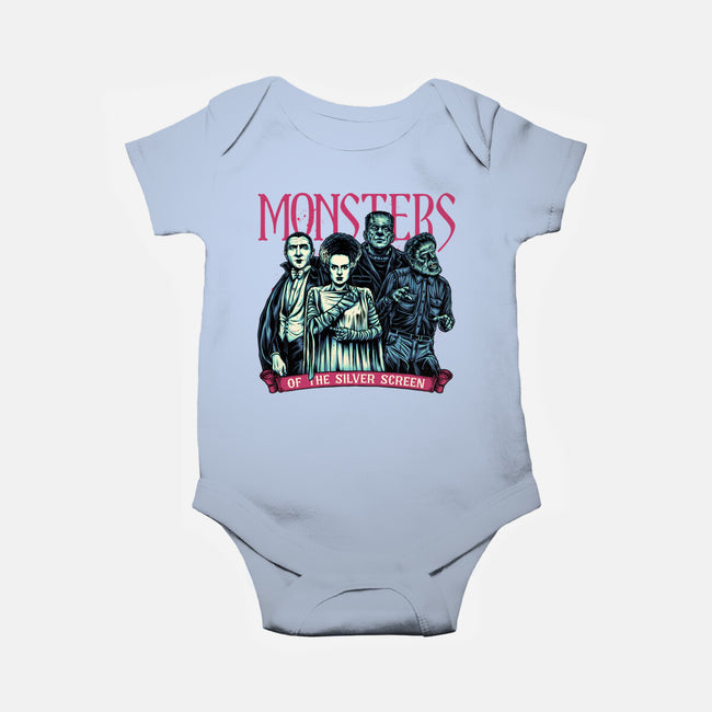 Monsters Of The Silver Screen-Baby-Basic-Onesie-momma_gorilla