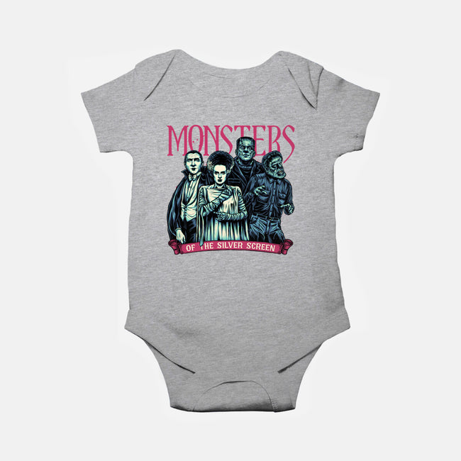 Monsters Of The Silver Screen-Baby-Basic-Onesie-momma_gorilla