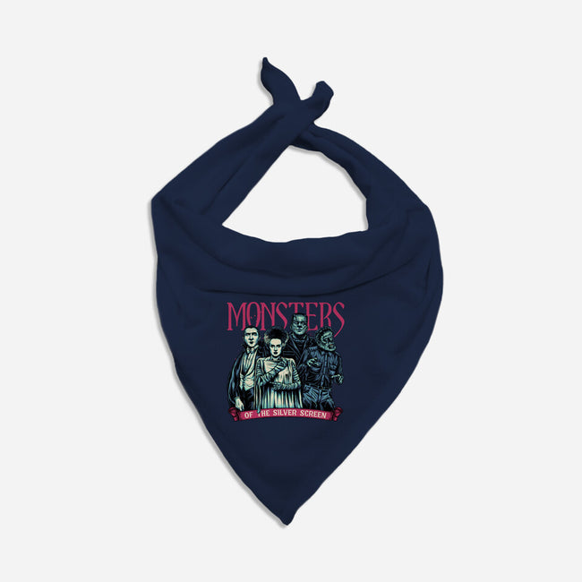 Monsters Of The Silver Screen-Cat-Bandana-Pet Collar-momma_gorilla