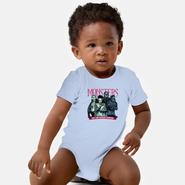 Monsters Of The Silver Screen-Baby-Basic-Onesie-momma_gorilla