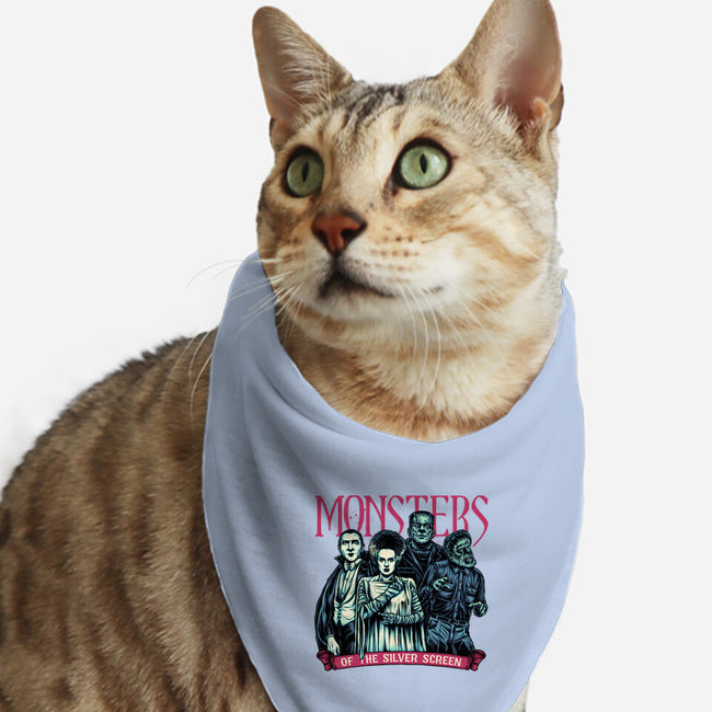 Monsters Of The Silver Screen-Cat-Bandana-Pet Collar-momma_gorilla