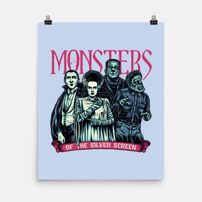 Monsters Of The Silver Screen-None-Matte-Poster-momma_gorilla