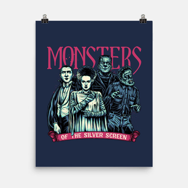 Monsters Of The Silver Screen-None-Matte-Poster-momma_gorilla