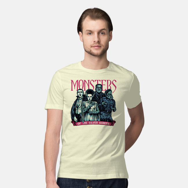 Monsters Of The Silver Screen-Mens-Premium-Tee-momma_gorilla