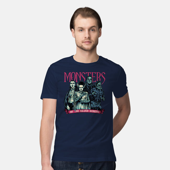 Monsters Of The Silver Screen-Mens-Premium-Tee-momma_gorilla