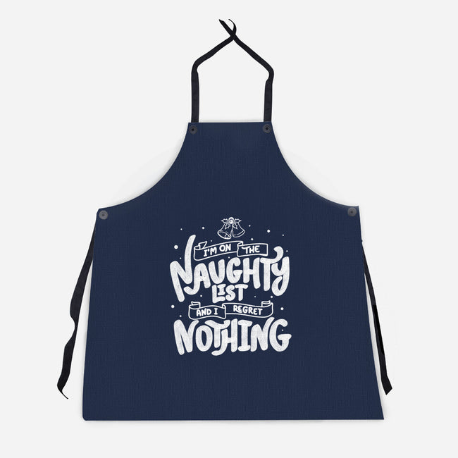 On The Naughty List And I Regret Nothing-Unisex-Kitchen-Apron-tobefonseca