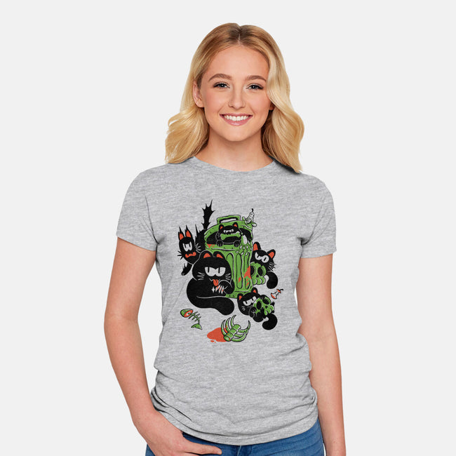 Purr-petrators-Womens-Fitted-Tee-Henrique Torres