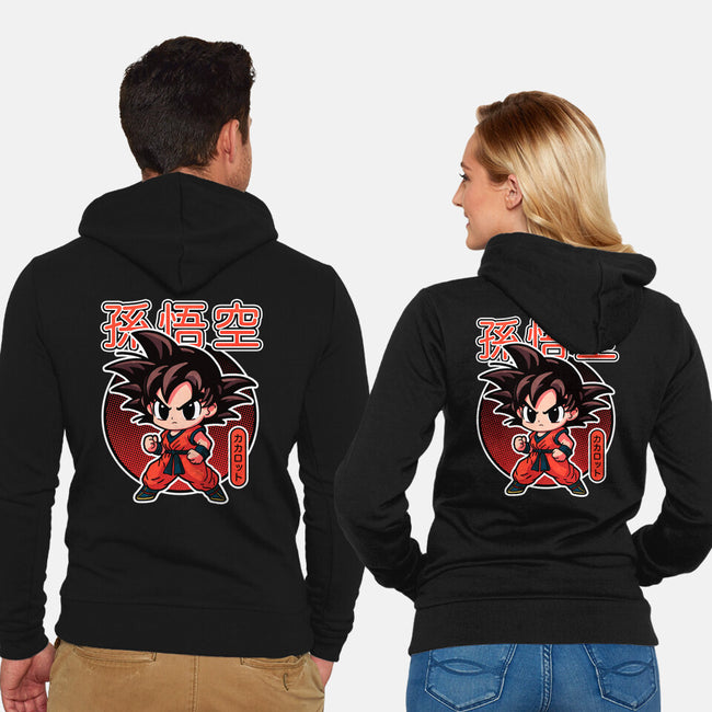 Lil Saiyan-Unisex-Zip-Up-Sweatshirt-fanfreak1