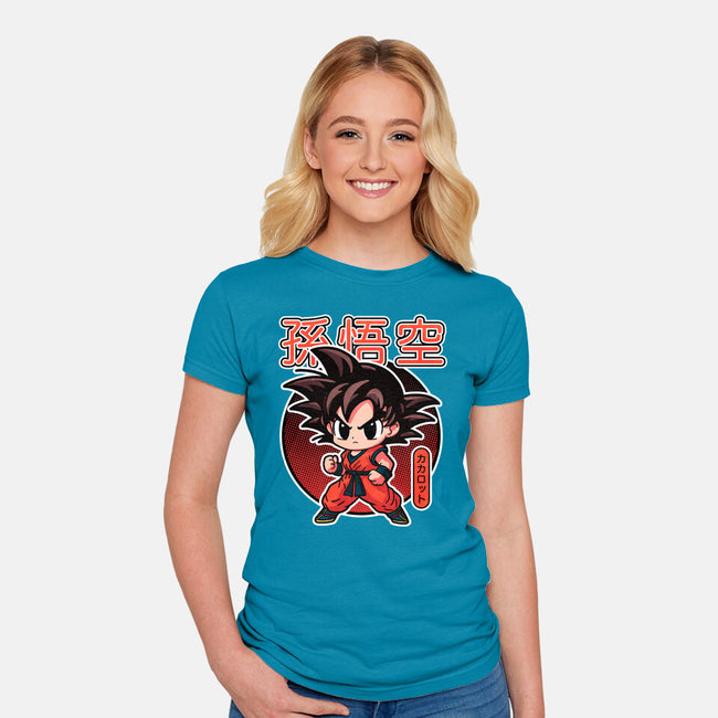 Lil Saiyan-Womens-Fitted-Tee-fanfreak1