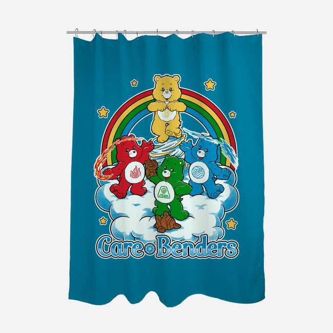 Elemental Bears-None-Polyester-Shower Curtain-Studio Mootant