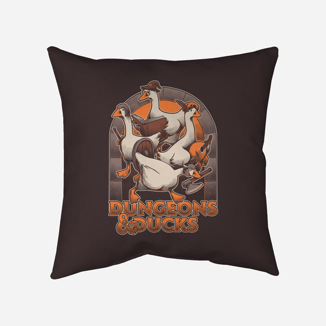 Dungeons And Ducks-None-Removable Cover-Throw Pillow-Studio Mootant