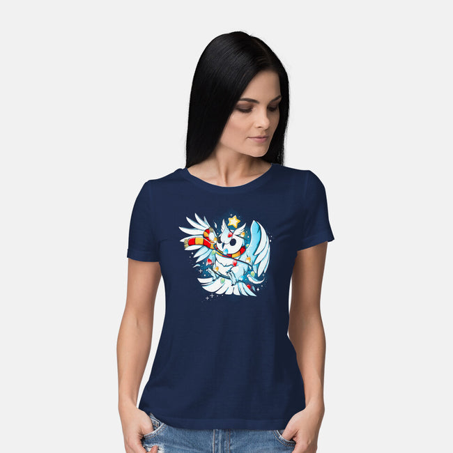 Christmas Owl-Womens-Basic-Tee-Vallina84