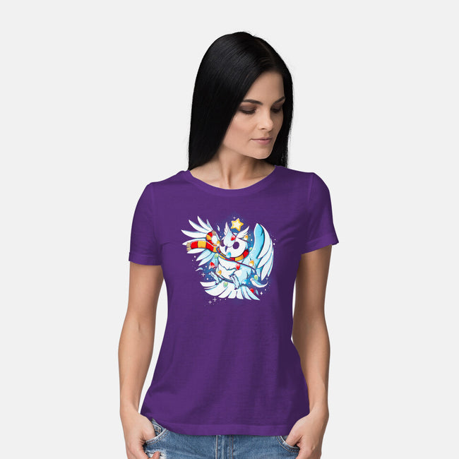 Christmas Owl-Womens-Basic-Tee-Vallina84