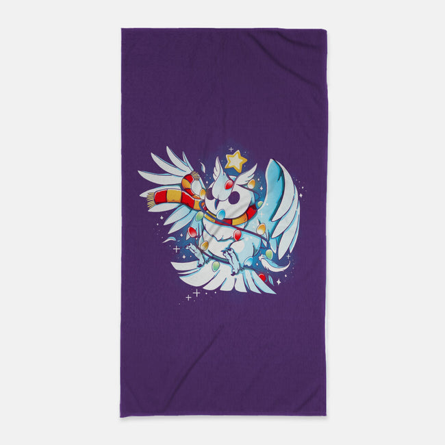 Christmas Owl-None-Beach-Towel-Vallina84