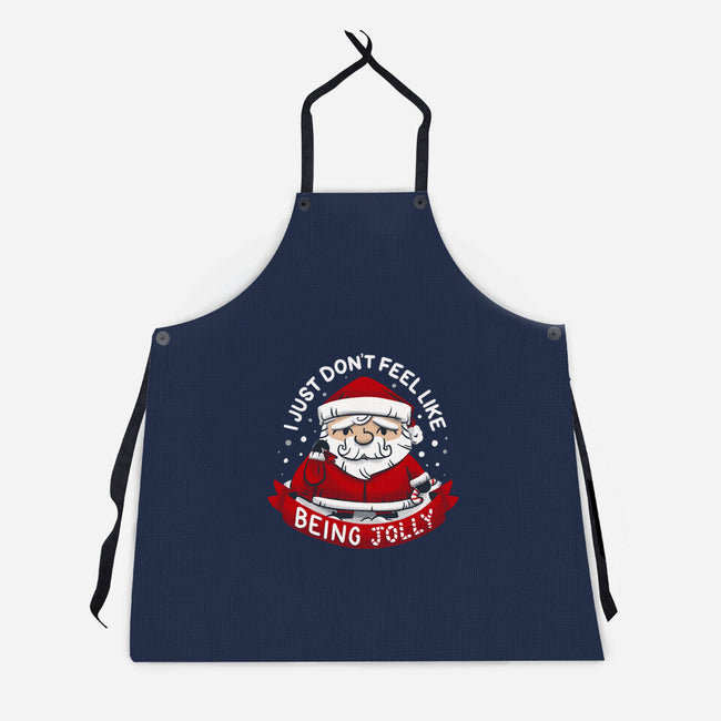 Not So Jolly Old Saint Nick-Unisex-Kitchen-Apron-Aarons Art Room