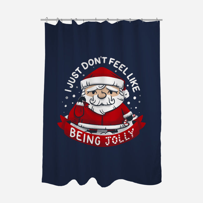 Not So Jolly Old Saint Nick-None-Polyester-Shower Curtain-Aarons Art Room