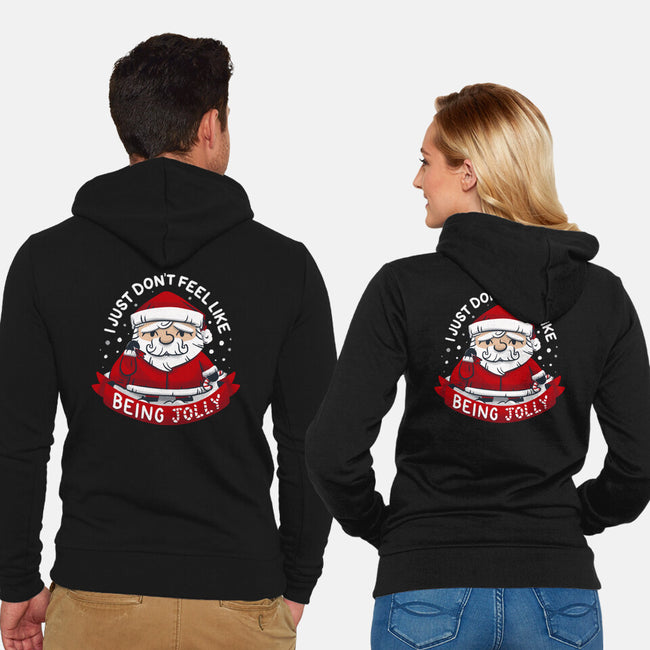 Not So Jolly Old Saint Nick-Unisex-Zip-Up-Sweatshirt-Aarons Art Room