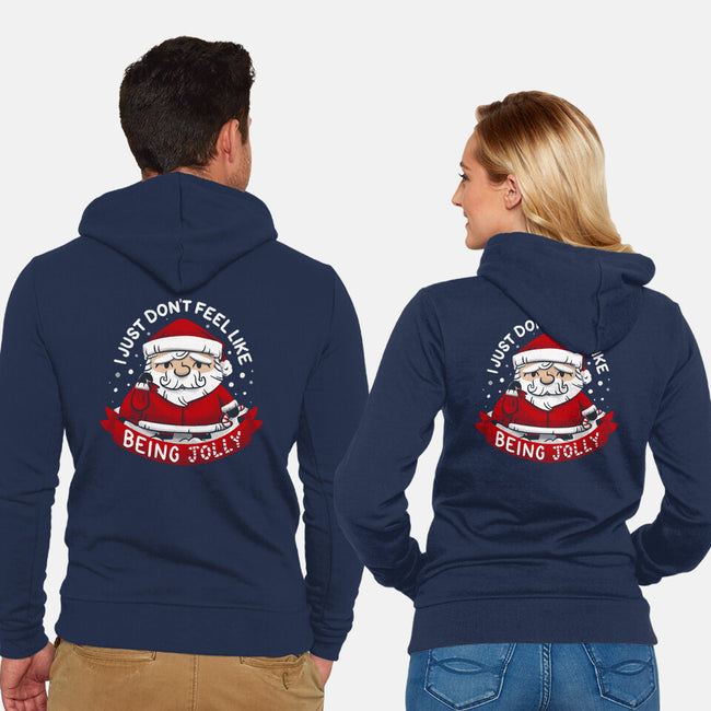 Not So Jolly Old Saint Nick-Unisex-Zip-Up-Sweatshirt-Aarons Art Room