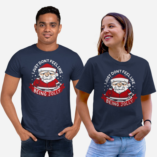 Not So Jolly Old Saint Nick-Unisex-Basic-Tee-Aarons Art Room