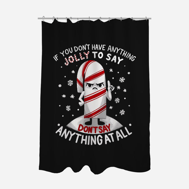 Speak Only Jolly Things-None-Polyester-Shower Curtain-Aarons Art Room