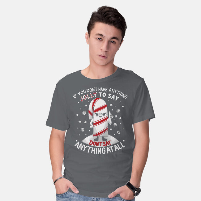 Speak Only Jolly Things-Mens-Basic-Tee-Aarons Art Room