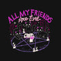 All My Friends Are Evil-Mens-Basic-Tee-Nerd Universe