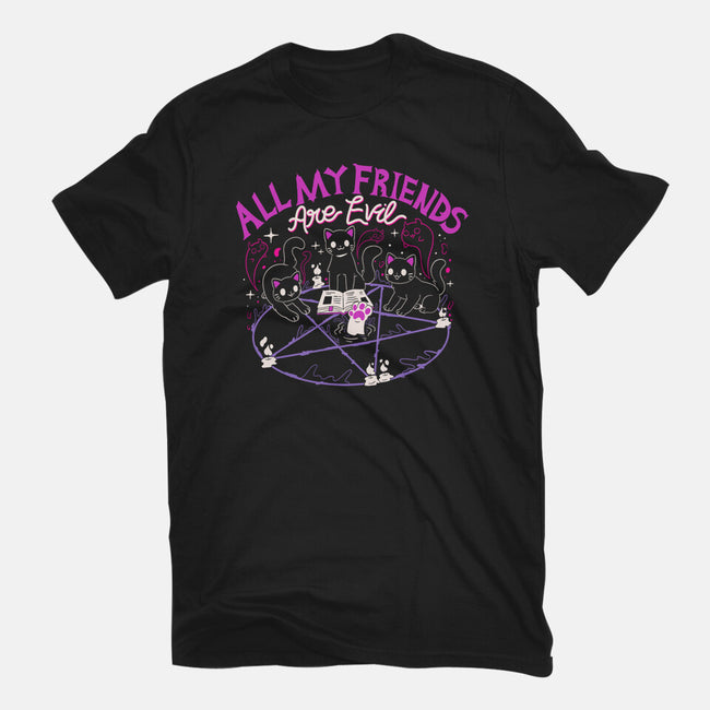 All My Friends Are Evil-Unisex-Basic-Tee-Nerd Universe