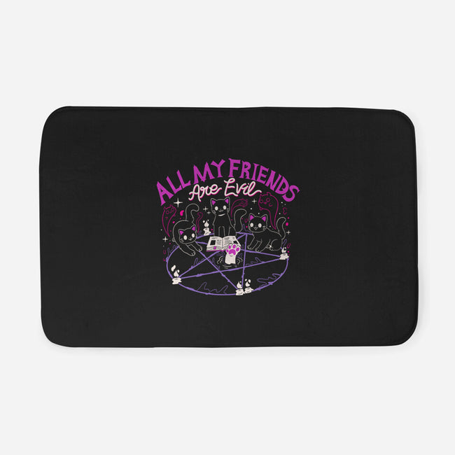 All My Friends Are Evil-None-Memory Foam-Bath Mat-Nerd Universe