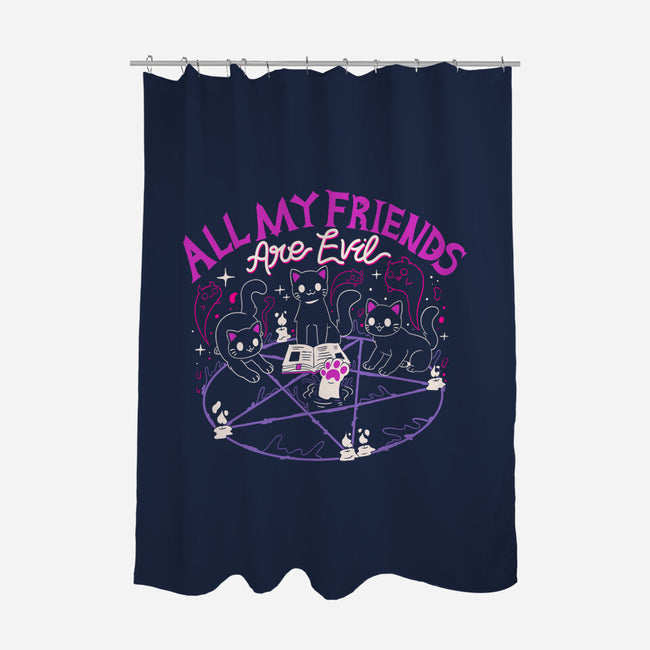 All My Friends Are Evil-None-Polyester-Shower Curtain-Nerd Universe