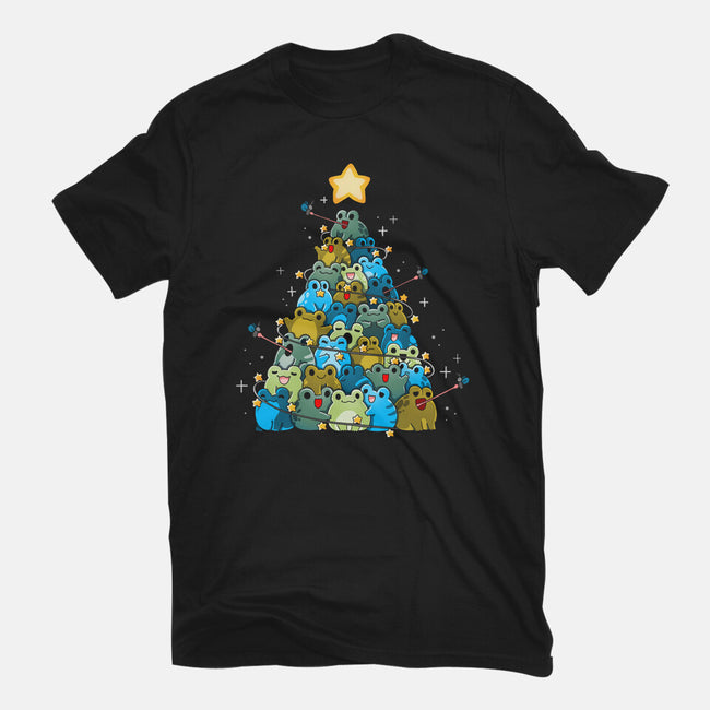 Froggy Christmas-Womens-Fitted-Tee-Vallina84