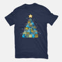 Froggy Christmas-Unisex-Basic-Tee-Vallina84