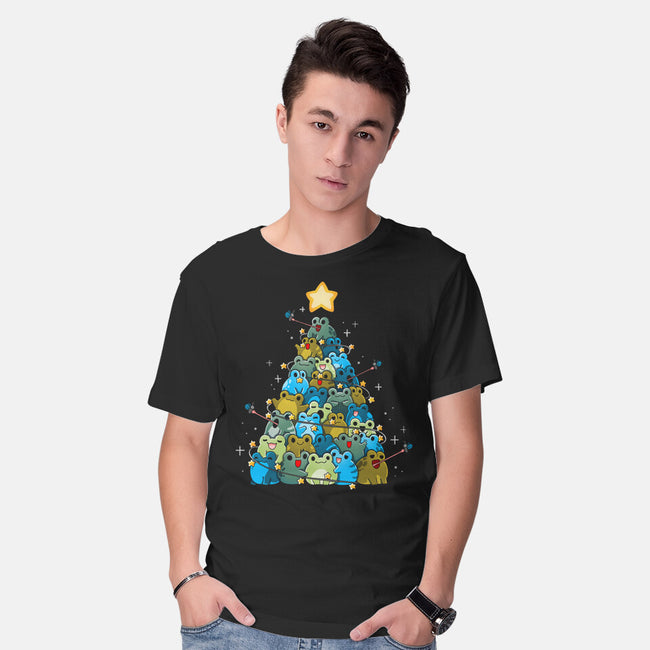 Froggy Christmas-Mens-Basic-Tee-Vallina84