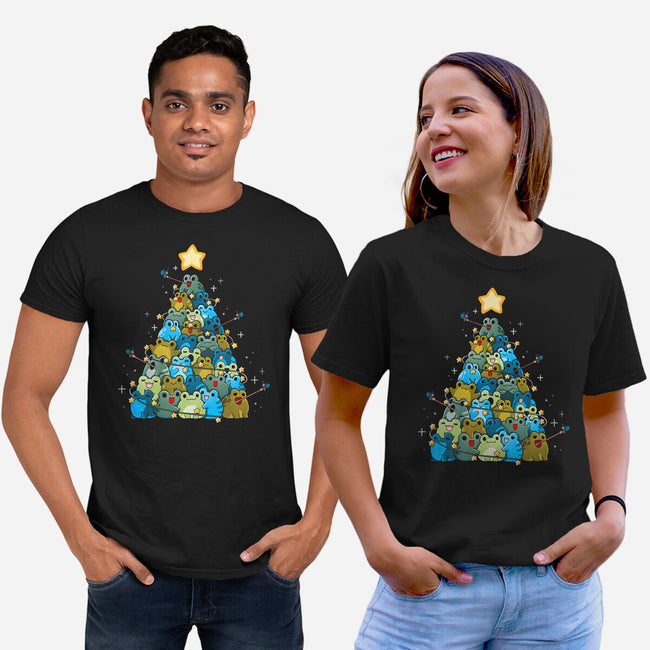 Froggy Christmas-Unisex-Basic-Tee-Vallina84