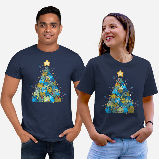 Froggy Christmas-Unisex-Basic-Tee-Vallina84