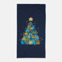 Froggy Christmas-None-Beach-Towel-Vallina84