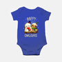 Happy Owlidays-Baby-Basic-Onesie-Vallina84