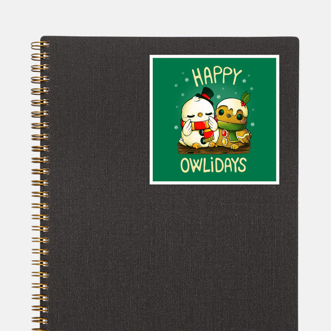 Happy Owlidays-None-Glossy-Sticker-Vallina84