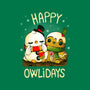 Happy Owlidays-Womens-Fitted-Tee-Vallina84