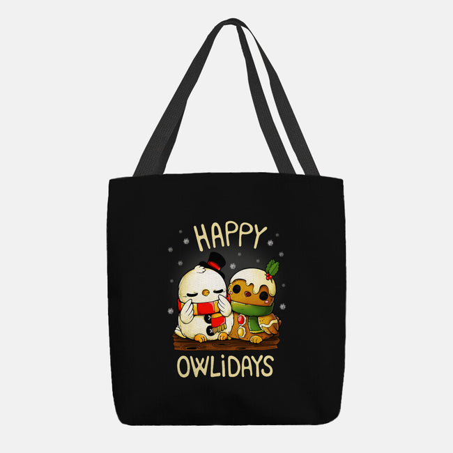 Happy Owlidays-None-Basic Tote-Bag-Vallina84