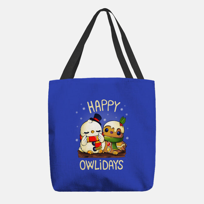 Happy Owlidays-None-Basic Tote-Bag-Vallina84