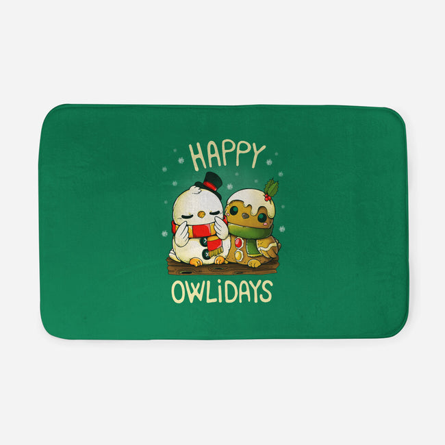 Happy Owlidays-None-Memory Foam-Bath Mat-Vallina84