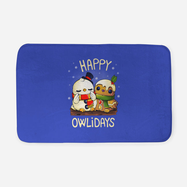 Happy Owlidays-None-Memory Foam-Bath Mat-Vallina84