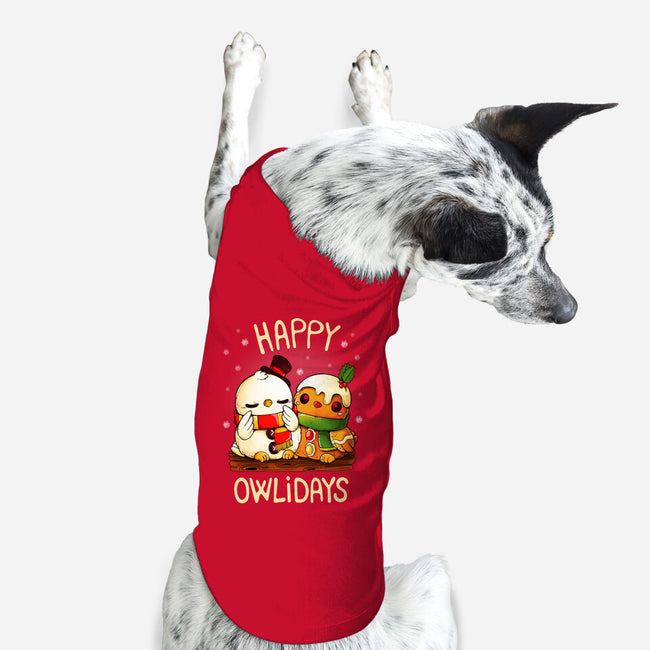 Happy Owlidays-Dog-Basic-Pet Tank-Vallina84