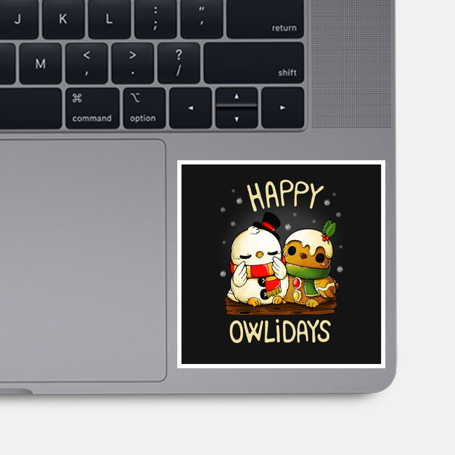 Happy Owlidays-None-Glossy-Sticker-Vallina84