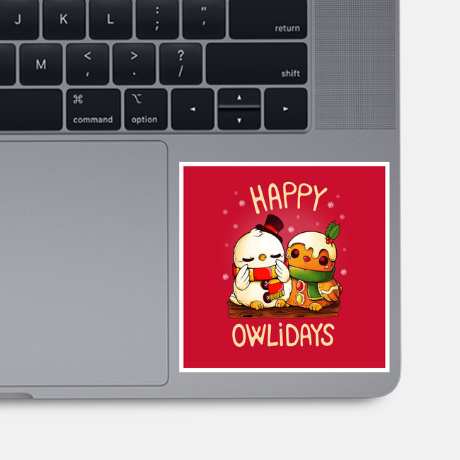 Happy Owlidays-None-Glossy-Sticker-Vallina84