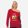 Happy Owlidays-Womens-Off Shoulder-Sweatshirt-Vallina84