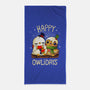 Happy Owlidays-None-Beach-Towel-Vallina84