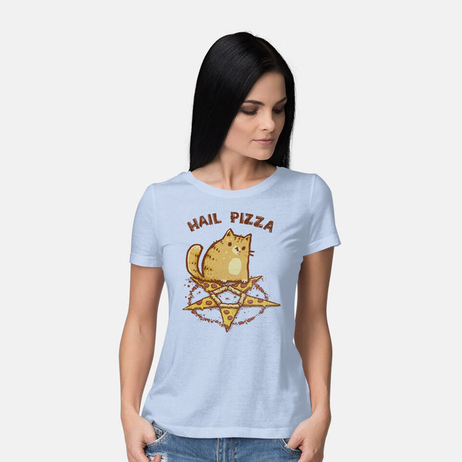 Hail Pizza-Womens-Basic-Tee-kg07