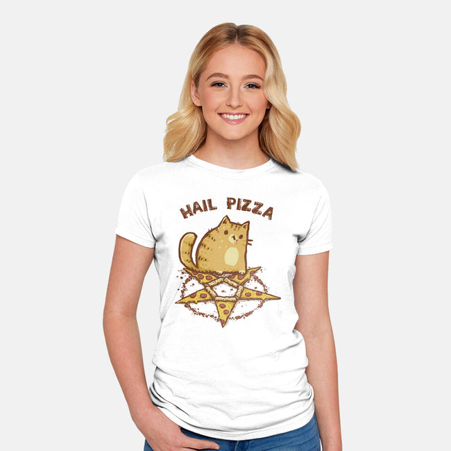 Hail Pizza-Womens-Fitted-Tee-kg07