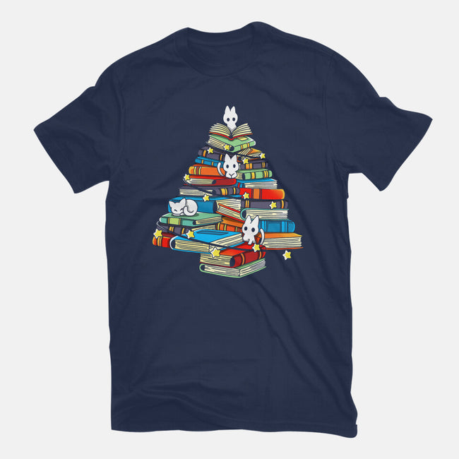 Christmas Books-Mens-Basic-Tee-Vallina84